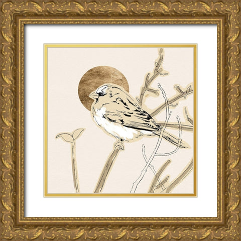 Spring Passerine II Gold Ornate Wood Framed Art Print with Double Matting by Green, Jacob