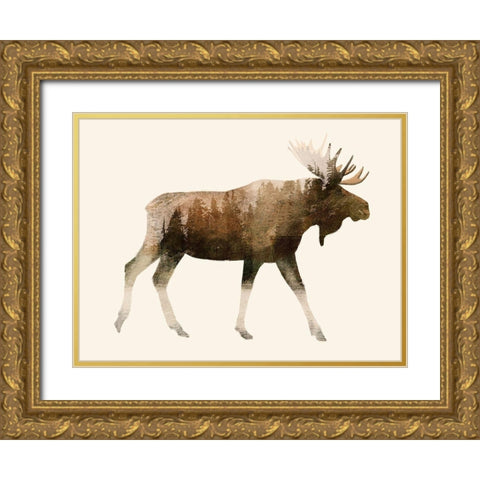 The Wilderness III Gold Ornate Wood Framed Art Print with Double Matting by Barnes, Victoria