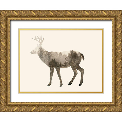 The Wilderness IV Gold Ornate Wood Framed Art Print with Double Matting by Barnes, Victoria