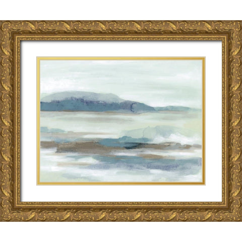 Soft Shores II Gold Ornate Wood Framed Art Print with Double Matting by Vess, June Erica