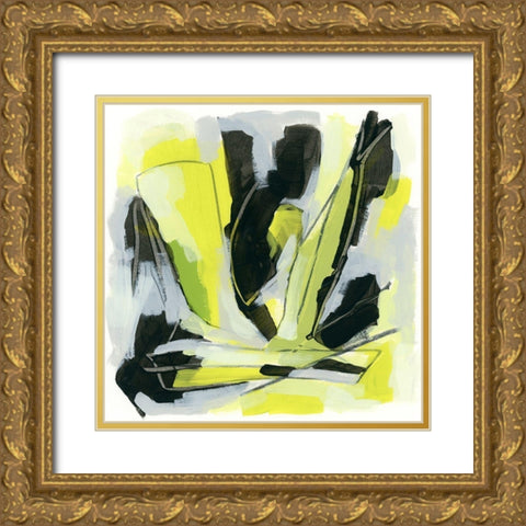 Citron Jungle I Gold Ornate Wood Framed Art Print with Double Matting by Vess, June Erica