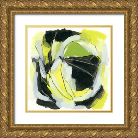 Citron Jungle III Gold Ornate Wood Framed Art Print with Double Matting by Vess, June Erica