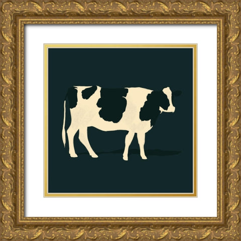 Refined Holstein III Gold Ornate Wood Framed Art Print with Double Matting by Green, Jacob