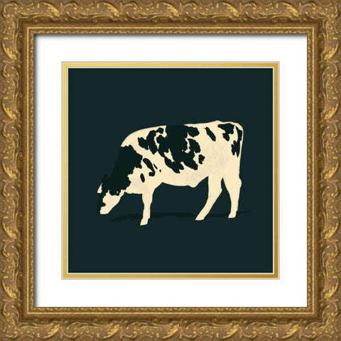Refined Holstein VI Gold Ornate Wood Framed Art Print with Double Matting by Green, Jacob