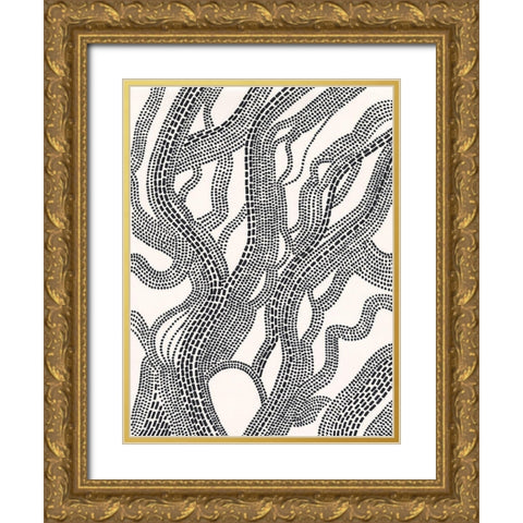 Dots and Dashes I Gold Ornate Wood Framed Art Print with Double Matting by Moore, Regina