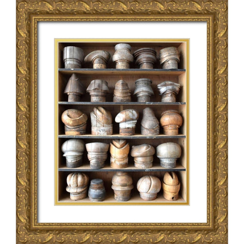 Ignatiuss Hat Blocks I Gold Ornate Wood Framed Art Print with Double Matting by Chandler, Sharon