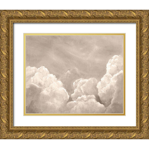 Painted Clouds II Gold Ornate Wood Framed Art Print with Double Matting by Chandler, Sharon