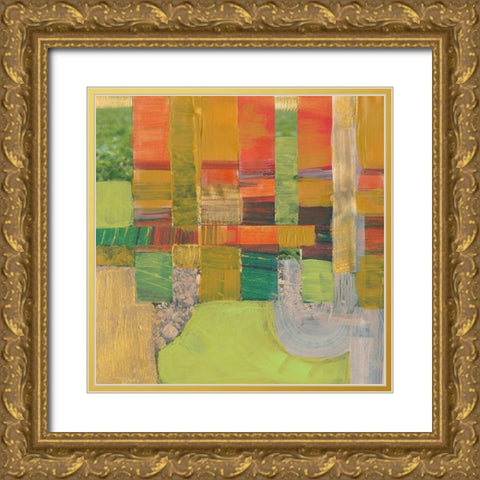 Woven Flags II Gold Ornate Wood Framed Art Print with Double Matting by Fagalde, Jarman