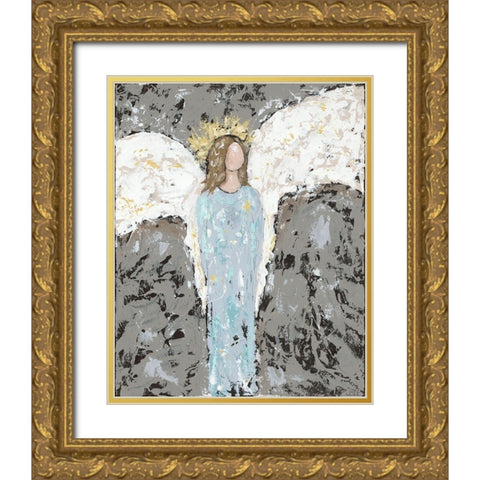 Angels Everyone I Gold Ornate Wood Framed Art Print with Double Matting by Reynolds, Jade
