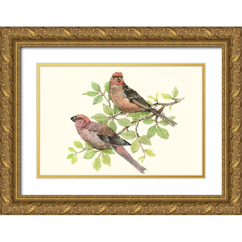 Song Birds II Gold Ornate Wood Framed Art Print with Double Matting by OToole, Tim