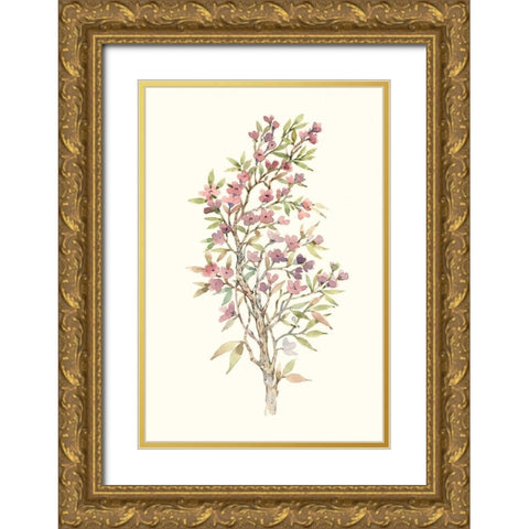 Twig Study I Gold Ornate Wood Framed Art Print with Double Matting by OToole, Tim