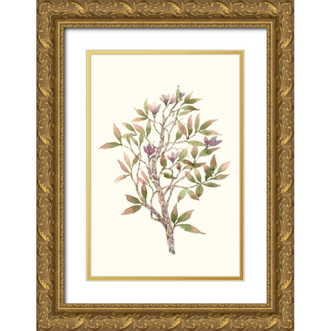 Twig Study II Gold Ornate Wood Framed Art Print with Double Matting by OToole, Tim