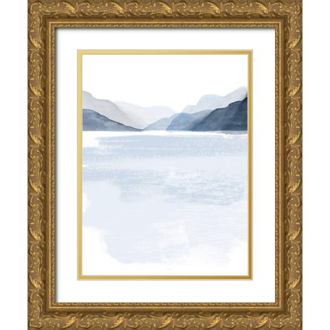 Glacial Lake II Gold Ornate Wood Framed Art Print with Double Matting by Barnes, Victoria