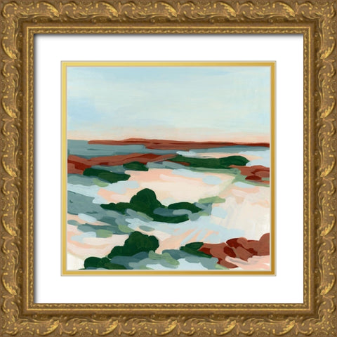 Rust Sea Valley II Gold Ornate Wood Framed Art Print with Double Matting by Vess, June Erica
