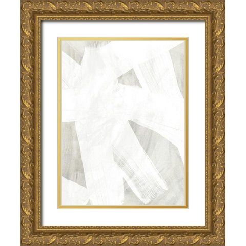 Stone Brush II Gold Ornate Wood Framed Art Print with Double Matting by Vess, June Erica