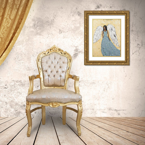Earthly Angel III Gold Ornate Wood Framed Art Print with Double Matting by Reynolds, Jade