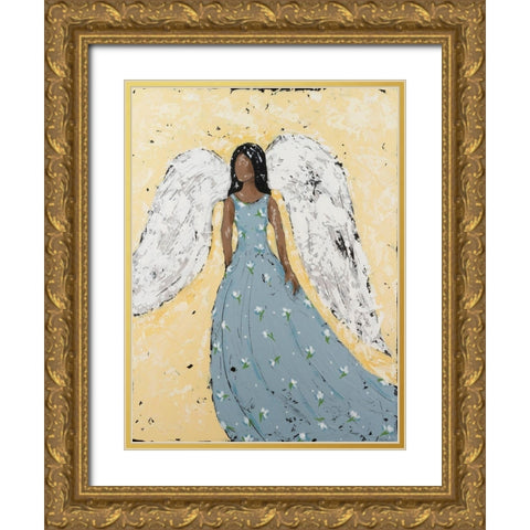 Earthly Angel III Gold Ornate Wood Framed Art Print with Double Matting by Reynolds, Jade