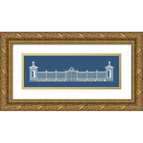 Custom Graphic Palace Gate I Gold Ornate Wood Framed Art Print with Double Matting by Gibbs, James