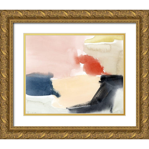 Watercolor Playground II Gold Ornate Wood Framed Art Print with Double Matting by Popp, Grace