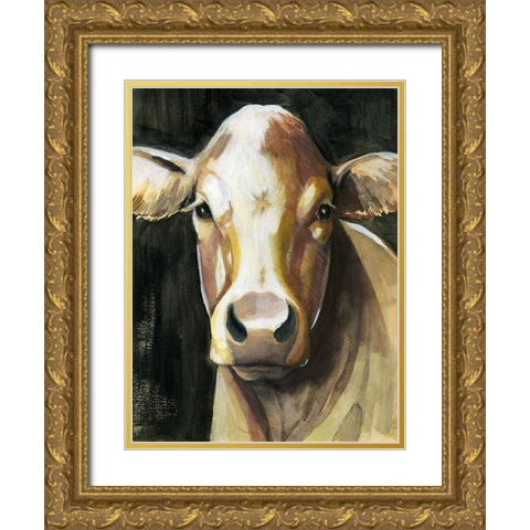 Sweet Eyes I Gold Ornate Wood Framed Art Print with Double Matting by Popp, Grace