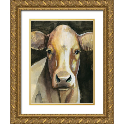 Sweet Eyes II Gold Ornate Wood Framed Art Print with Double Matting by Popp, Grace