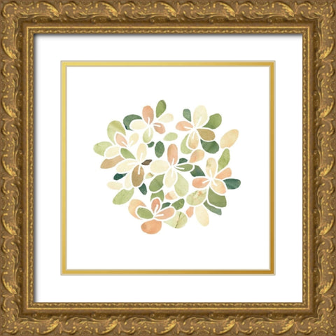 Succulent Cameo XIII Gold Ornate Wood Framed Art Print with Double Matting by Vess, June Erica