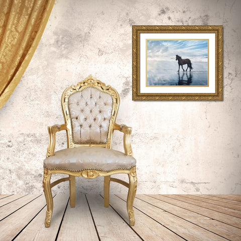 Horse Motion VI Gold Ornate Wood Framed Art Print with Double Matting by PHBurchett