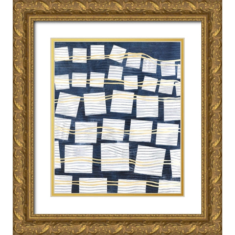 Networks IV Gold Ornate Wood Framed Art Print with Double Matting by Lam, Vanna