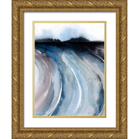 Geode Valley II Gold Ornate Wood Framed Art Print with Double Matting by Popp, Grace