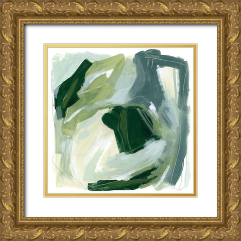Emerald Spin I Gold Ornate Wood Framed Art Print with Double Matting by Vess, June Erica