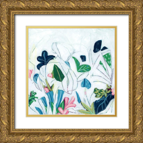Tropical Trace I Gold Ornate Wood Framed Art Print with Double Matting by Vess, June Erica