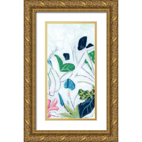 Tropical Trace V Gold Ornate Wood Framed Art Print with Double Matting by Vess, June Erica