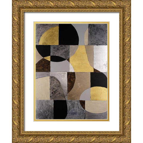 Neutral Framework I Gold Ornate Wood Framed Art Print with Double Matting by Willett, Michael