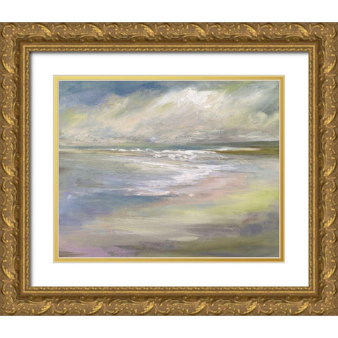 Beach Light II Gold Ornate Wood Framed Art Print with Double Matting by Finch, Sheila