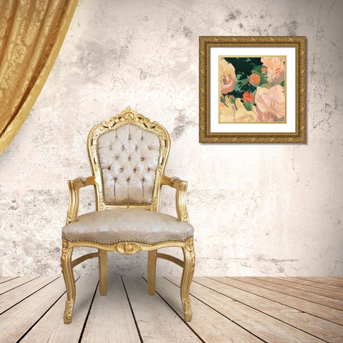 Summer Glory IV Gold Ornate Wood Framed Art Print with Double Matting by Wang, Melissa