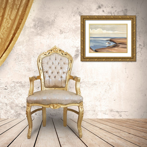 Shore Days II Gold Ornate Wood Framed Art Print with Double Matting by Warren, Annie