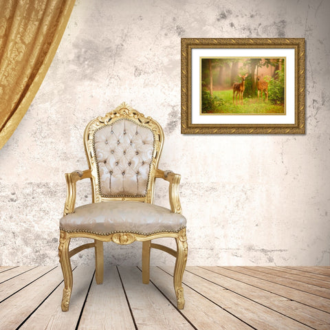 View At Rest V Gold Ornate Wood Framed Art Print with Double Matting by PHBurchett