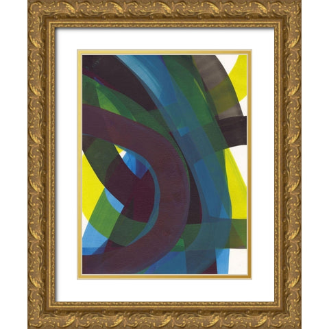 Cool Network II Gold Ornate Wood Framed Art Print with Double Matting by Fuchs, Jodi