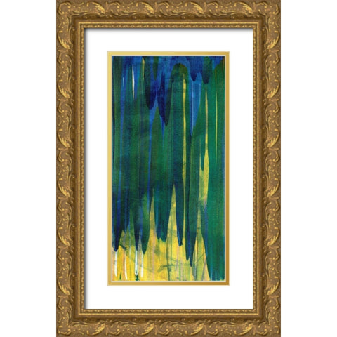 Tropicalia Abstract I Gold Ornate Wood Framed Art Print with Double Matting by Fuchs, Jodi