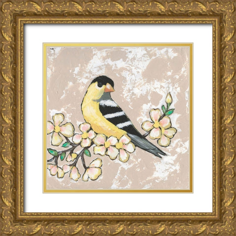 Sweet Bird IV Gold Ornate Wood Framed Art Print with Double Matting by Reynolds, Jade