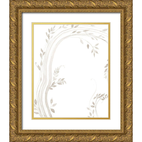 Light Vines I Gold Ornate Wood Framed Art Print with Double Matting by Popp, Grace