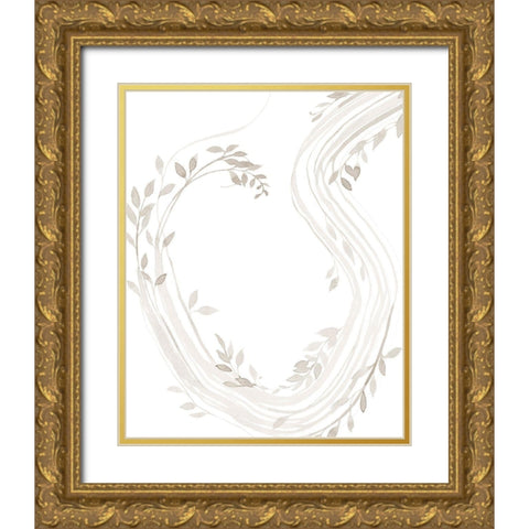 Light Vines II Gold Ornate Wood Framed Art Print with Double Matting by Popp, Grace