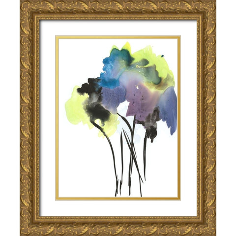 Natures Bouquet II Gold Ornate Wood Framed Art Print with Double Matting by Combs, Joyce