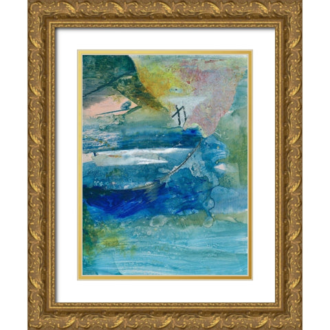 Spring Winds VII Gold Ornate Wood Framed Art Print with Double Matting by Combs, Joyce