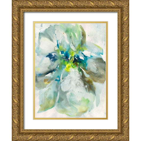 Maybe Petunias I Gold Ornate Wood Framed Art Print with Double Matting by Combs, Joyce