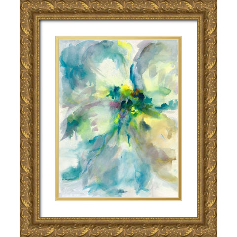 Maybe Petunias II Gold Ornate Wood Framed Art Print with Double Matting by Combs, Joyce