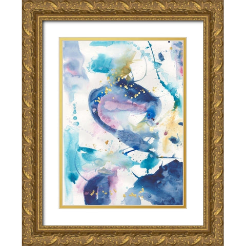 Fiesta II Gold Ornate Wood Framed Art Print with Double Matting by Combs, Joyce