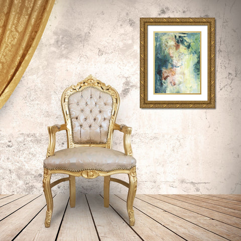 Natures Elements I Gold Ornate Wood Framed Art Print with Double Matting by Combs, Joyce