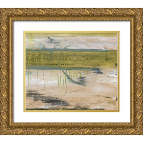 Aquatic Reflections I Gold Ornate Wood Framed Art Print with Double Matting by Combs, Joyce