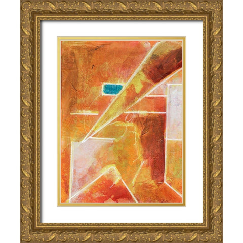 Primary Connection VI Gold Ornate Wood Framed Art Print with Double Matting by Combs, Joyce